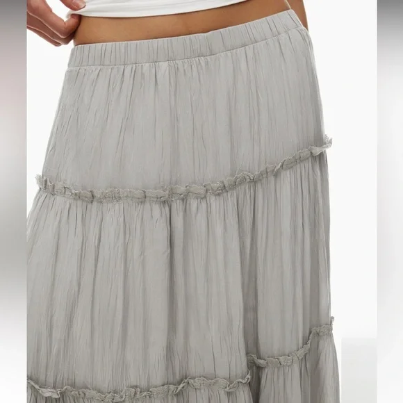 Aritzia Gray Tiered Maxi Skirt - Picture 6 of 7